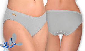 Ladies Low Rise Brief Grey Heather