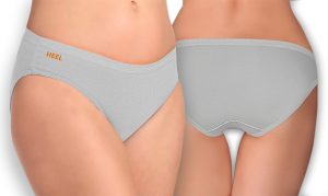 Ladies Low Rise Brief Grey Heather